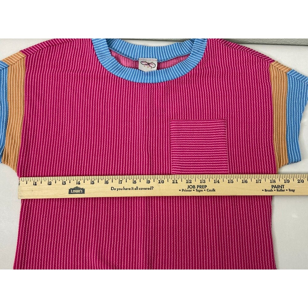 Sweet Ivey Designs Women Small Dress Sleeveless Pink Blue Trim NWT - Picture 6 of 8